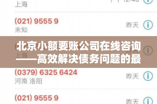 北京小额要账公司在线咨询——高效解决债务问题的最佳途径 北京小额要账公司在线咨询——高效解决债务问题的最佳途径