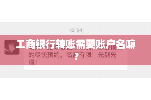 工商银行转账需要账户名嘛？
