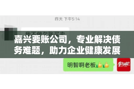 嘉兴要账公司，专业解决债务难题，助力企业健康发展