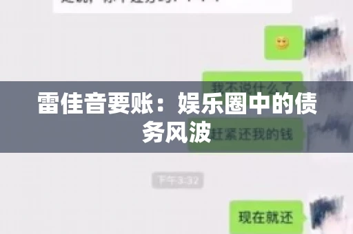 雷佳音要账:娱乐圈中的债务风波 雷佳音要账:娱乐圈中的债务风波