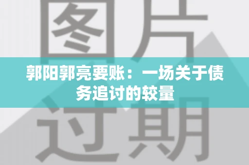 郭阳郭亮要账：一场关于债务追讨的较量