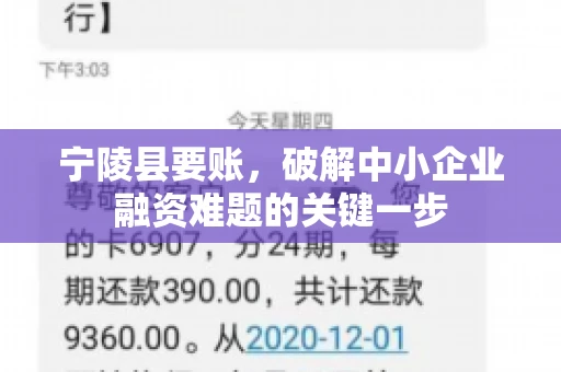 宁陵县要账，破解中小企业融资难题的关键一步